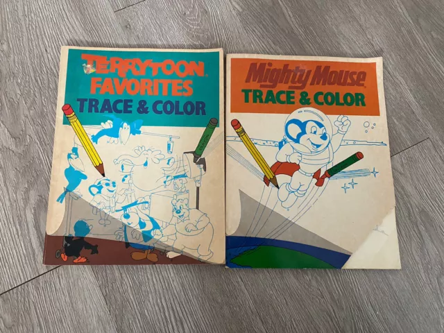 Terry toons And Mighty Mouse Drawing Books Vintage