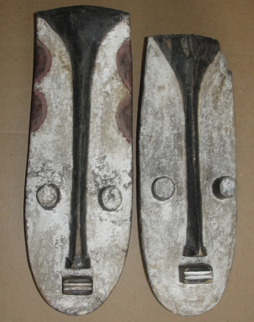 2 Old African Dan Gere Tribal Mask Grebo Kran Wee Wi  Art Baule Kwele Gabon 12