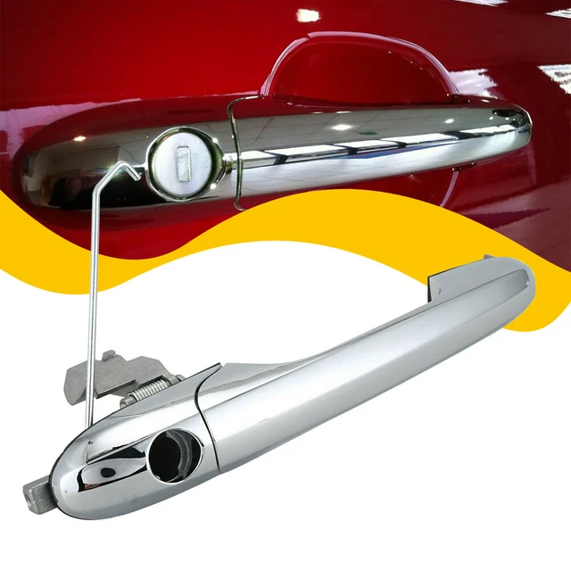Originale Per Fiat 500 Offside Driver Destro Maniglia Porta Esterna Lato Metallo Cromato UK