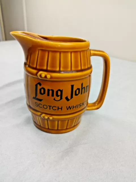 Long John Scotch Whisky Vintage Barrel Water Jug Wade  Pottery England