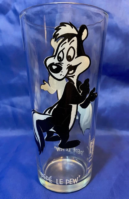 Pepe Le Pew Looney Tunes 16oz Pepsi Glass 1973 Brockway White Lettering