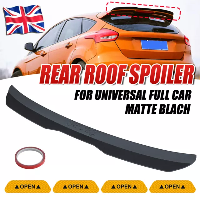 Matte Black 99cm Universal Rear Upper Boot Trunk Spoiler Lip Extension Wing UK