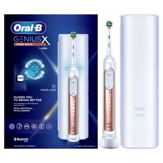 Oral-B Genius X ROSE GOLD  Spazzolino Elettrico 6 Modalità di Spazzolamento