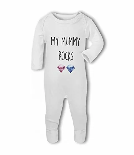 My Mummy Rocks funny - Baby Romper Suit by BWW Print Ltd