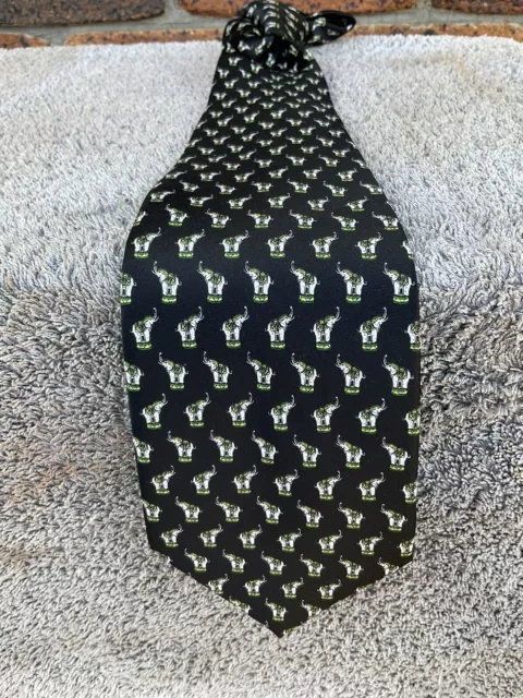 DE AM ANDA Mens Silk Tie ** Elephant Pattern