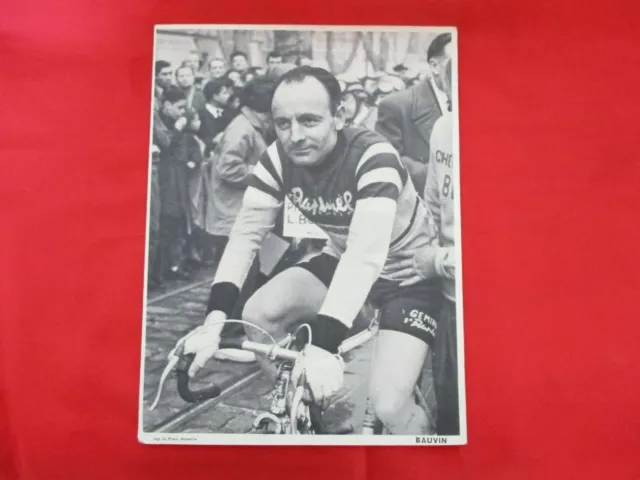 Ancienne Photographie Carton Cyclisme Bauvin Imp Du Pharo Marseille 13