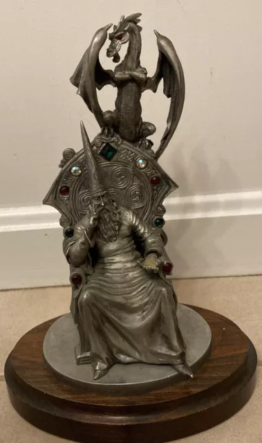 Perth Pewter Throne Of Alliance Statue Ray Lamb Limited Edition Le-14 1987 9.5"