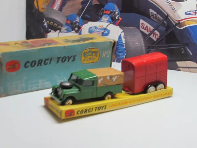 Corgi Toys - Land Rover & Pony Trailer  - Small Scale Model Car -Barn Find