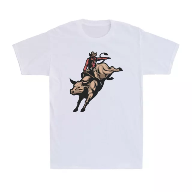 Black Cowboy Bull Riding Shirt Rodeo African American Wild West Men's T-Shirt