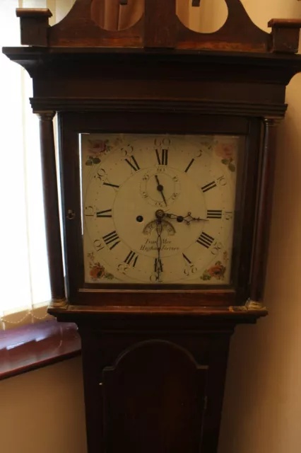 Antique George III Longcase clock 8 day oak FRANCIS MEE HIGHAM FERRERS FWORKING 2