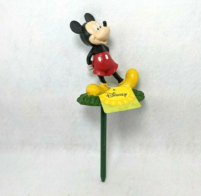 DISNEY MICKEY MOUSE Garden Stake Pot Plant Container Resin Figurine 8.5