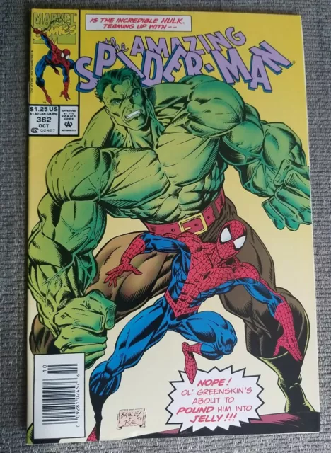 The Amazing Spider-Man #382 Oct 1993 Bagley Marvel Comics Hulk App. Near Mint
