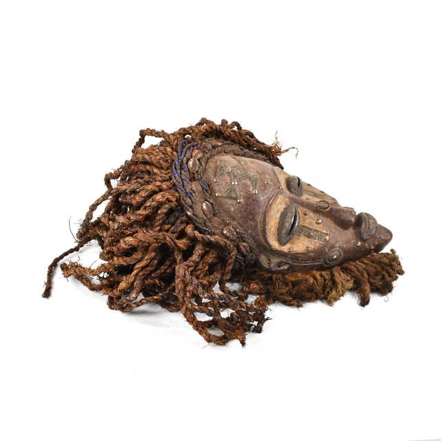 Chokwe Mask Mwana Pwo with Headdress Congo African Art