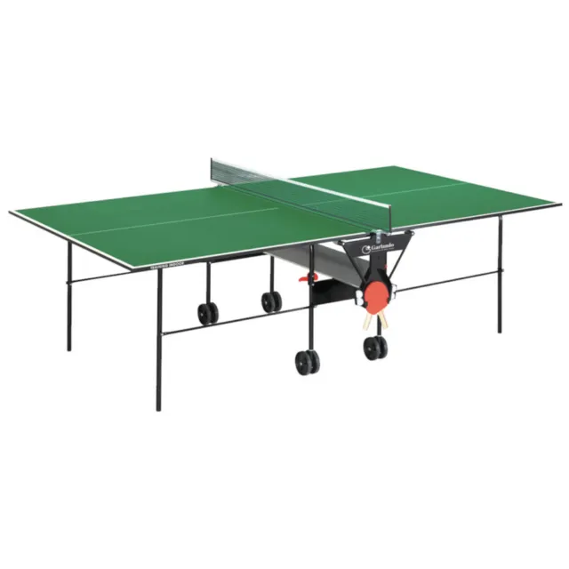 Tavolo Ping Pong Training indoor GARLANDO + 4 racchette 18 palline VERDE C-112I