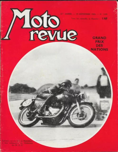 MOTO REVUE . N° 1609 . 29 septembre 1962 . Grand Prix des Nations .