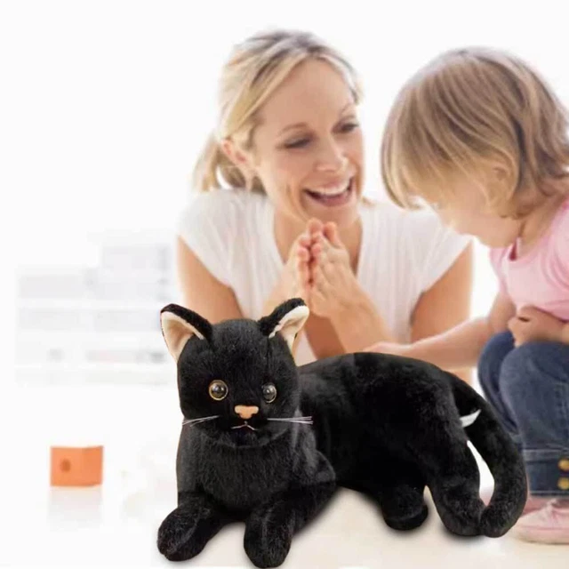 CAT PLUSH DOLL Black Cat Stuffed Animal Doll Cute Cat Dolls Birthday