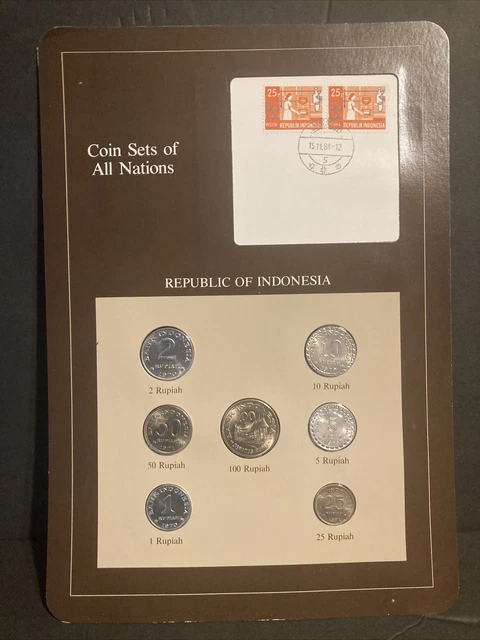 Republic of Indonesia BU UNC Coin Sets of All Nations 7 coins