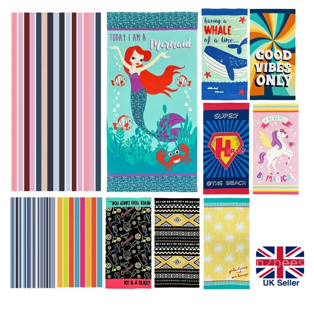 LARGE Beach Towel Microfibre Bath Sports Gym Family Travel Lightweight Quick Dry