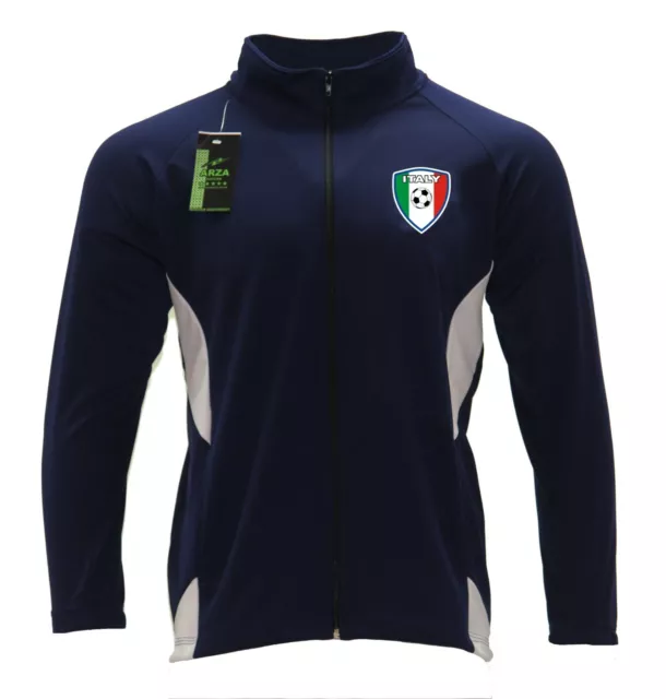 Men's Track Jacket Italy Color Navy Blue/White