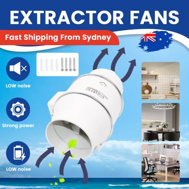 6" INCH Ventilation Extractor Exhaust Fan Blower Window Wall Kitchen Bathroom