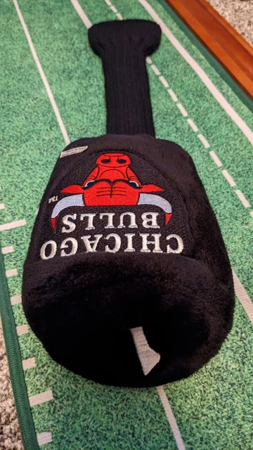Chicago Bulls Logo Golf Driver 1 Wood  Headcover NBA Black Rare Michael Jordan