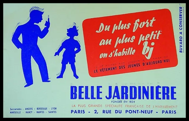 Buvard Publicitaire,  BELLE JARDINIERE - PARIS - On s'habille BJ - Vêtements
