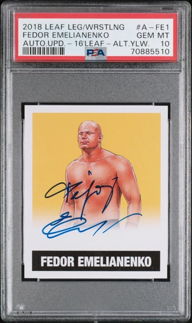 Fedor Emelianenko 2018 Leaf Legends Of Wrestling Auto PSA 10 #/25 A-FE1 Pop 1 Fedor Emelianenko 2018 Leaf Legends Of Wrestling Auto PSA 10 #/25 A-FE1 Pop 1