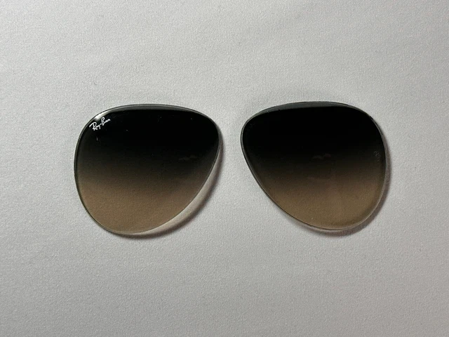 Authentic RayBan Aviator RB3044 Replacement Lenses Brown Gradient Made of Glass Authentic RayBan Aviator RB3044 Replacement Lenses Brown Gradient Made of Glass
