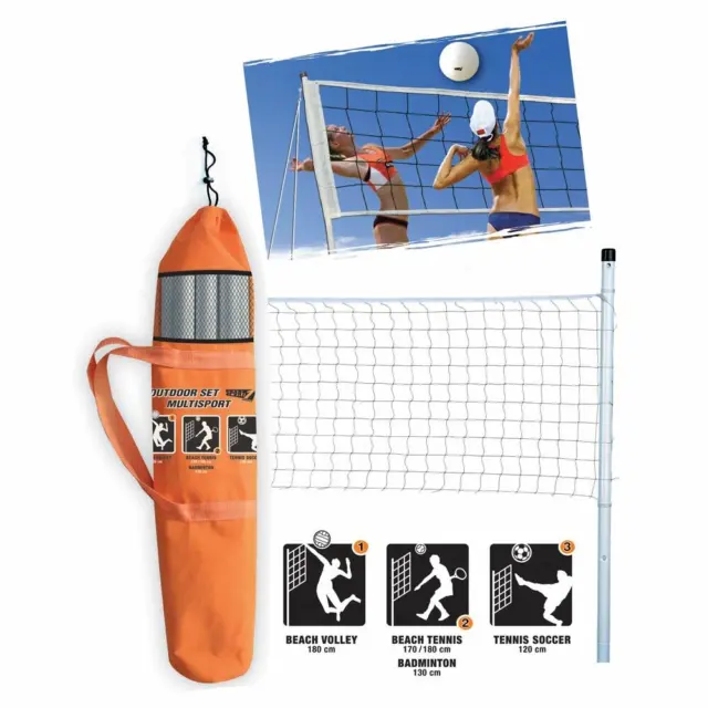 Set Multisport Rete Beach Volley, Badminton, Tennis Soccer PS 06760