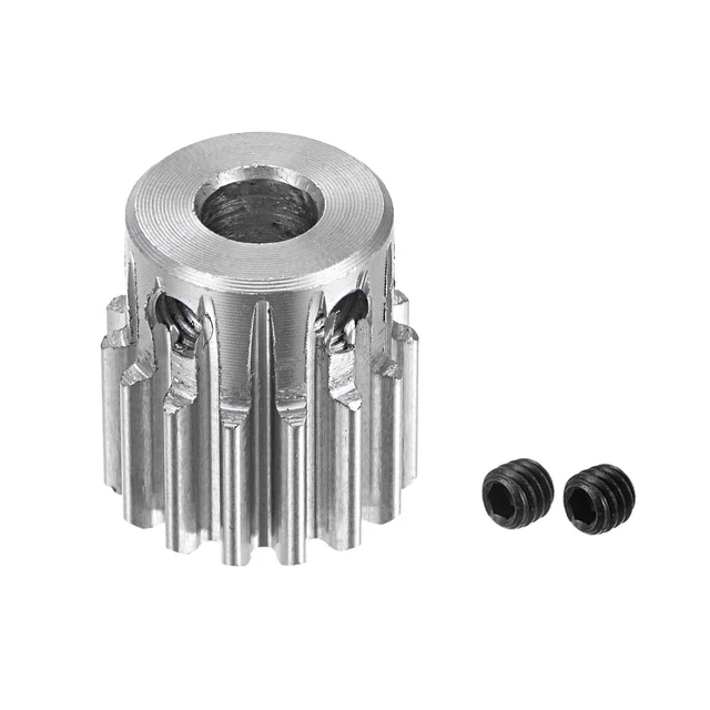 6mm Blende 15T Modul 1 Edelstahl Spur Differential Ritzel Motor Getriebe
