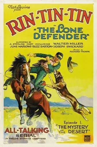 THE LONE DEFENDER MOVIE POSTER Rin-Tin-Tin RARE VINTAGE