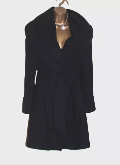 Zara black sale wrap coat