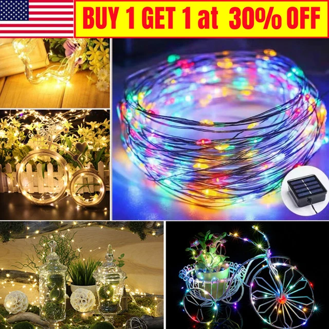 LED Solar String Light Copper Wire Outdoor Garden Decor Party Lights Waterproof