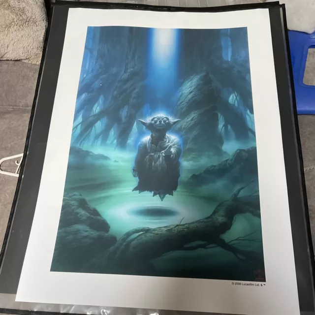 2008 Star Wars Dagobah Yoda Giclee Print Tsuneo Sanda Rare 23x31” 2008 Star Wars Dagobah Yoda Giclee Print Tsuneo Sanda Rare 23x31”