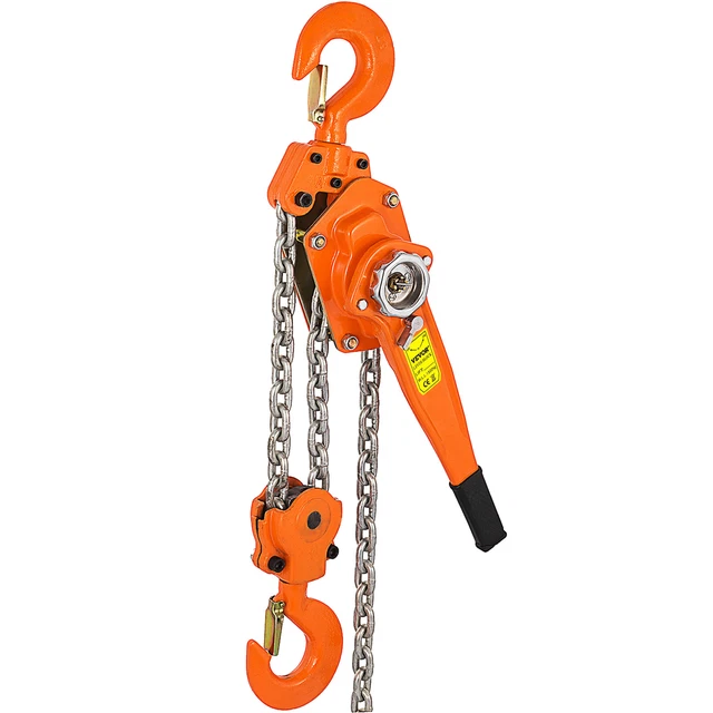 VEVOR 6 Ton Lever Block Chain Hoist 3M/10ft Ratchet Type with Puller w/Hook G80