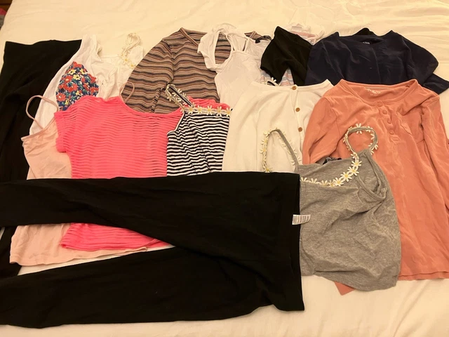 Large Bundle Of 15 Girls Clothes 10-11 Years