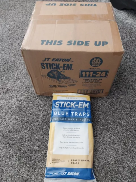 STICK EM Rat Mouse Insect Glue Trays Rat Glue Traps Mouse Insect NEW