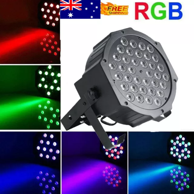 120W 36 LED RGB Flat Par Light Stage Lighting DMX DJ Party Disco Light w/Remote