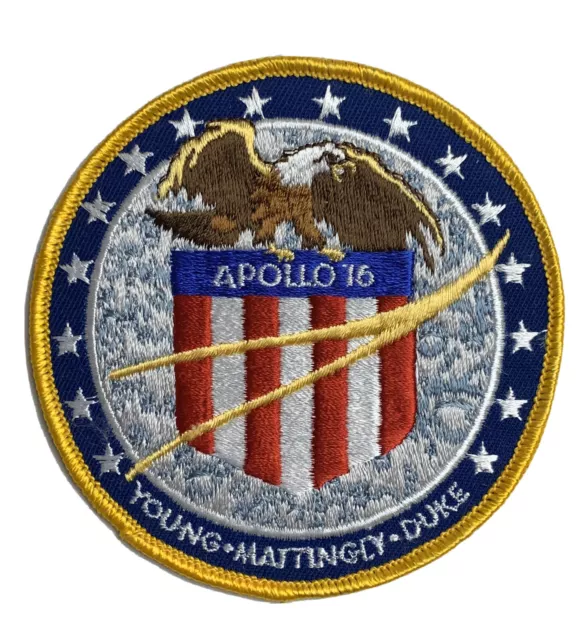 Vintage APOLLO 16 NASA Space patch Young, Mattingly, Duke, embroidered 4"