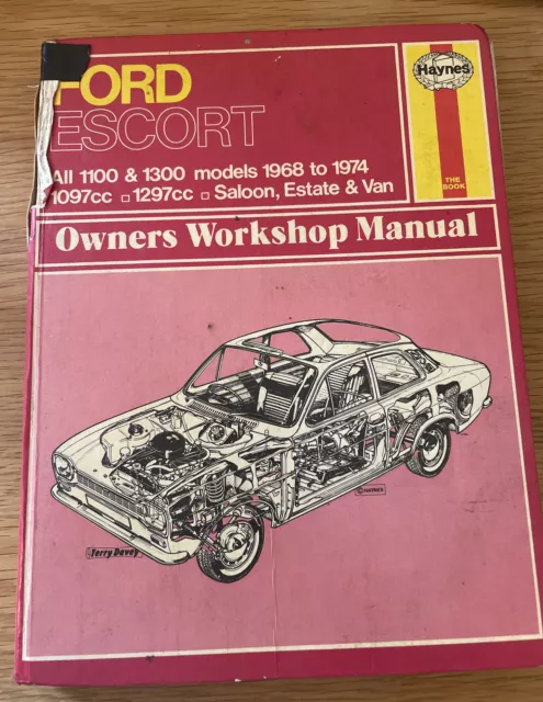 Haynes Workshop Manual Ford Escort All 1100 - 1300 models 1968 to 1974