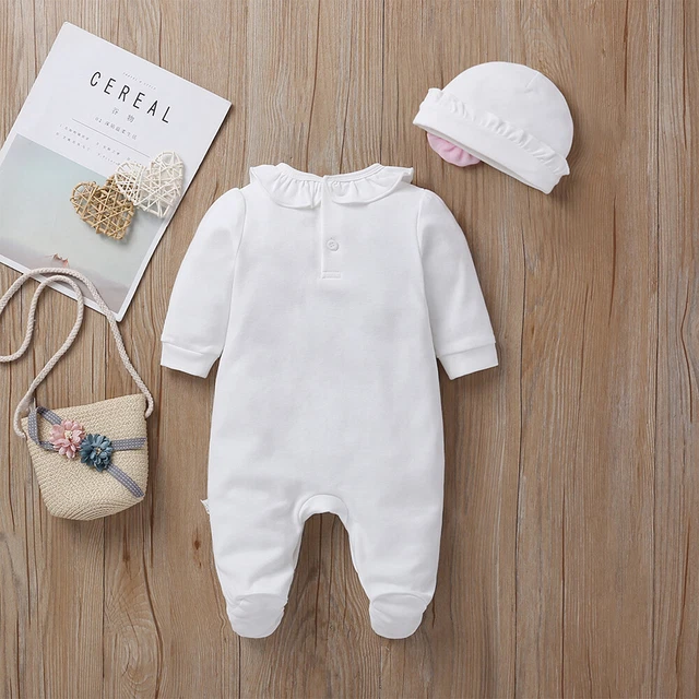 Tuta cappello vestiti set body per bambine neonate 4