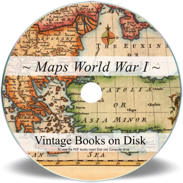 Rare World War 1 Maps & Books on DVD - WW1 Military History Battles Photos 251