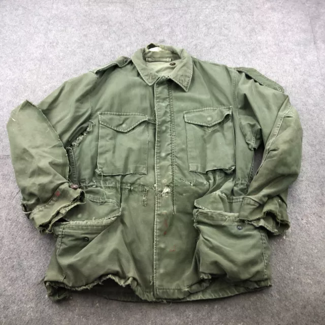 Chaqueta de campo verde militar vintage años 50 M-1951 OG-107 mediana