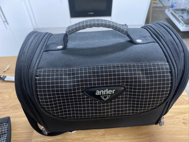 Antler Overnight Weekend Travel Vanity Bag Hand Luggage Hard Case Zipped Grey
