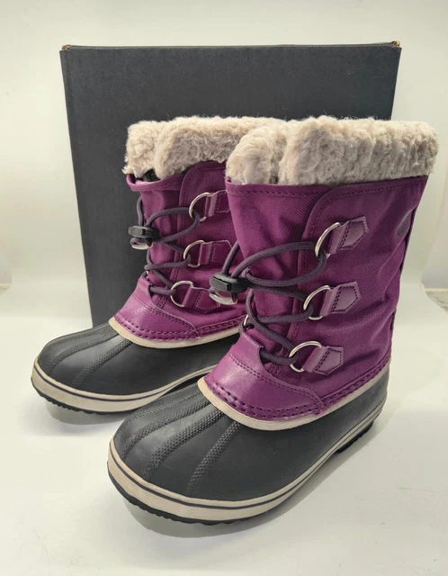 Stivali Sorel Yoot Pack Nylon Impermeabili Foderati Invernali Prugna Scura - Regno Unito Bambini Taglia 1