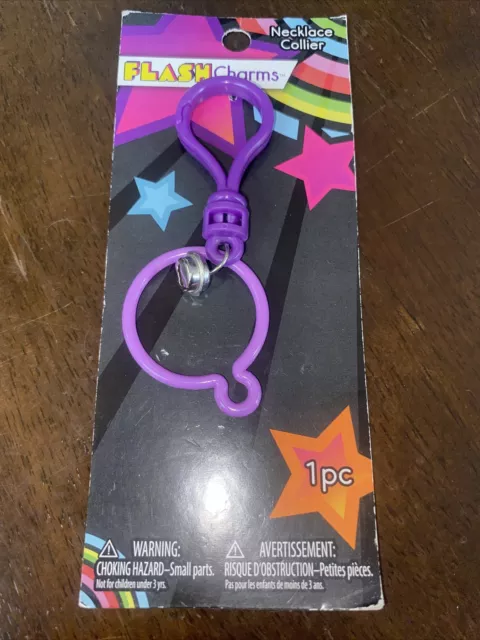 Rare 2015 Plastic Bell Charm Flash Charm Purple Clip Holder For Charm Necklace