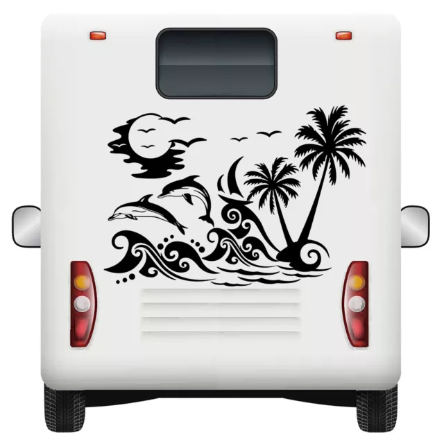 Car Stickers Dolphins Camper Van Mountain Wildlife Caravan Vinyl Decal Motorhome