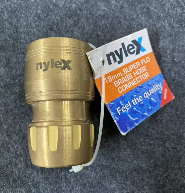 Nylex 18MM 3/4 Inch Brass Hose Fitting Female Snap Connector Super Flo Quality
