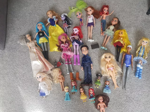 Pacchetto misto.  Ever after high, ragazze moxie, monster high, bratz e altro ancora! - bambole