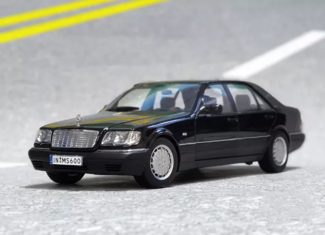 1/18 Scale Mercedes-Benz S600 W140 1990 Black Diecast Car Model Toy Gift NIB NEW